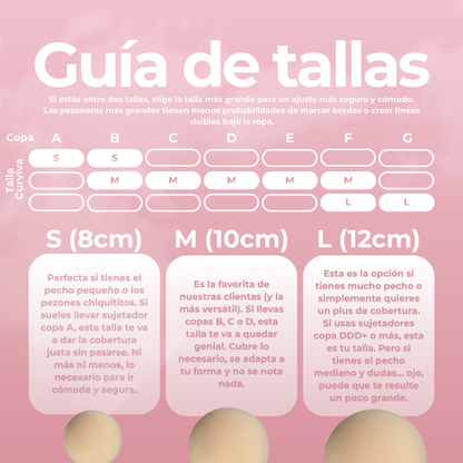 Curviva® Pezoneras Circulares de Silicona Ultralivianos