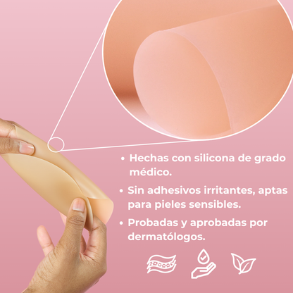 Curviva® Pezoneras Circulares de Silicona Ultralivianos
